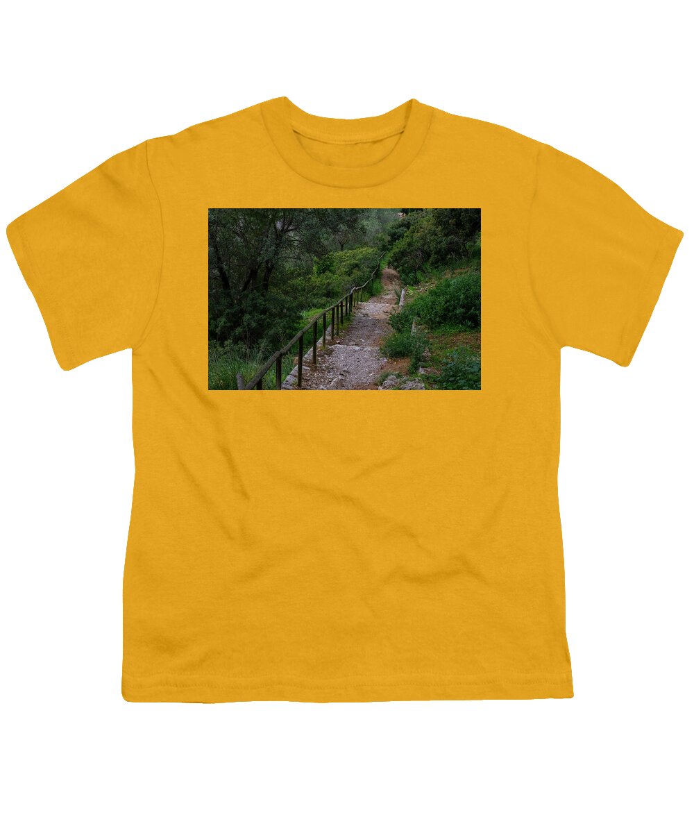 Hillside View from Spain Castle Gardens III - Youth T-Shirt