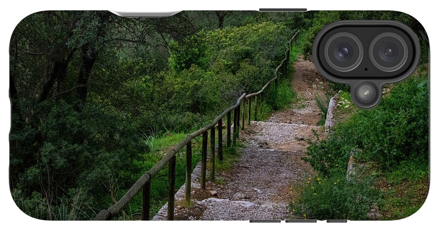 Hillside View from Spain Castle Gardens III - Phone Case