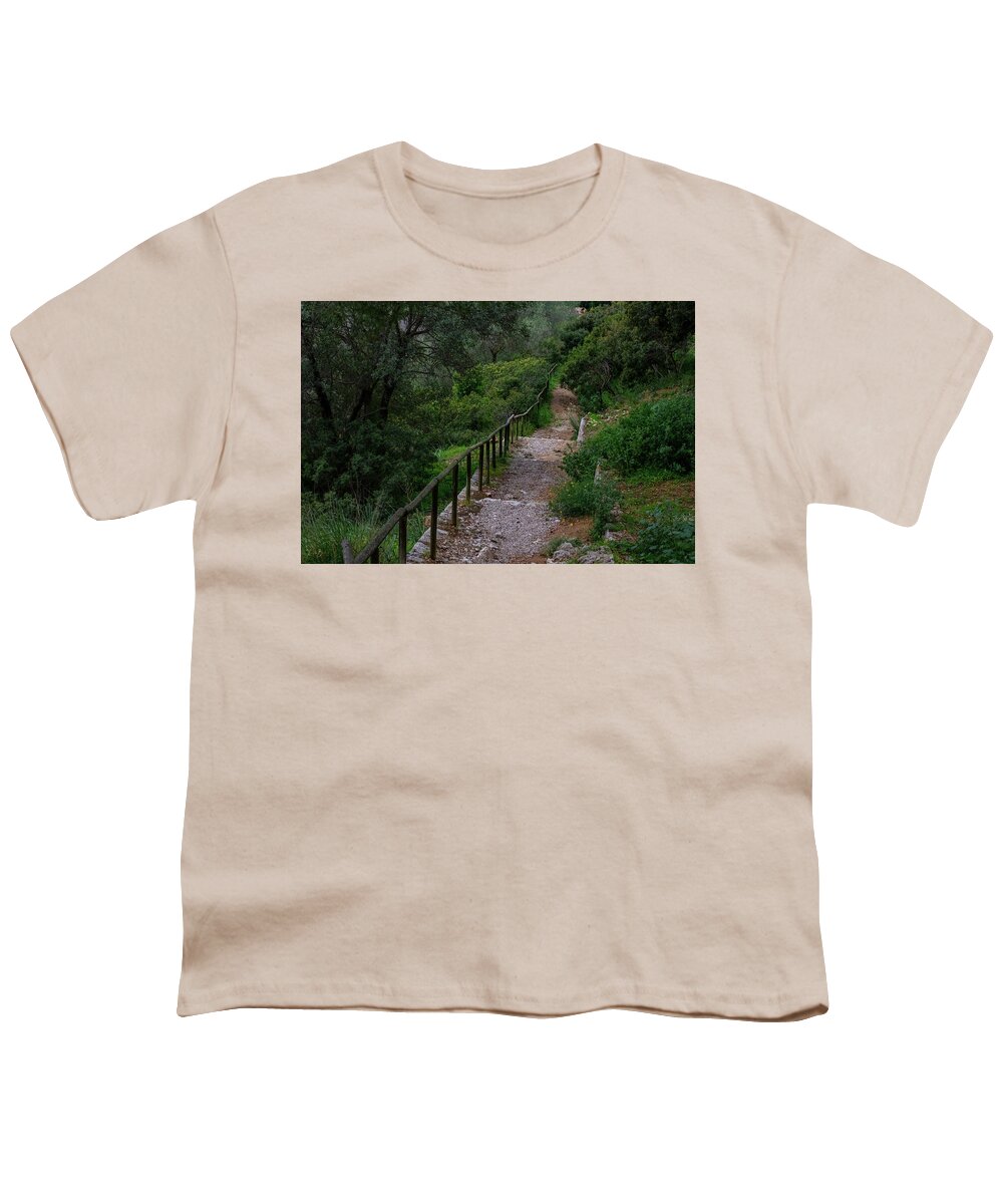 Hillside View from Spain Castle Gardens III - Youth T-Shirt