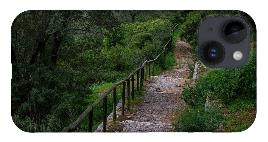 Hillside View from Spain Castle Gardens III - Phone Case