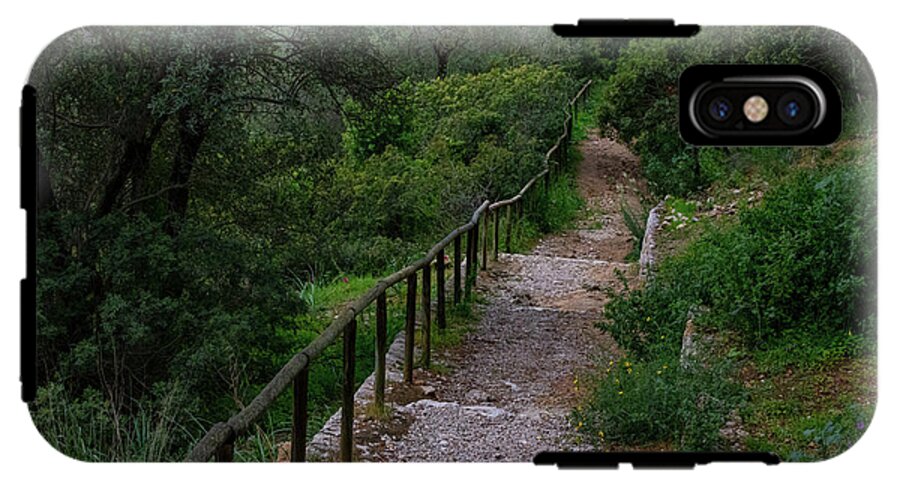 Hillside View from Spain Castle Gardens III - Phone Case