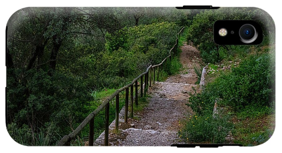 Hillside View from Spain Castle Gardens III - Phone Case