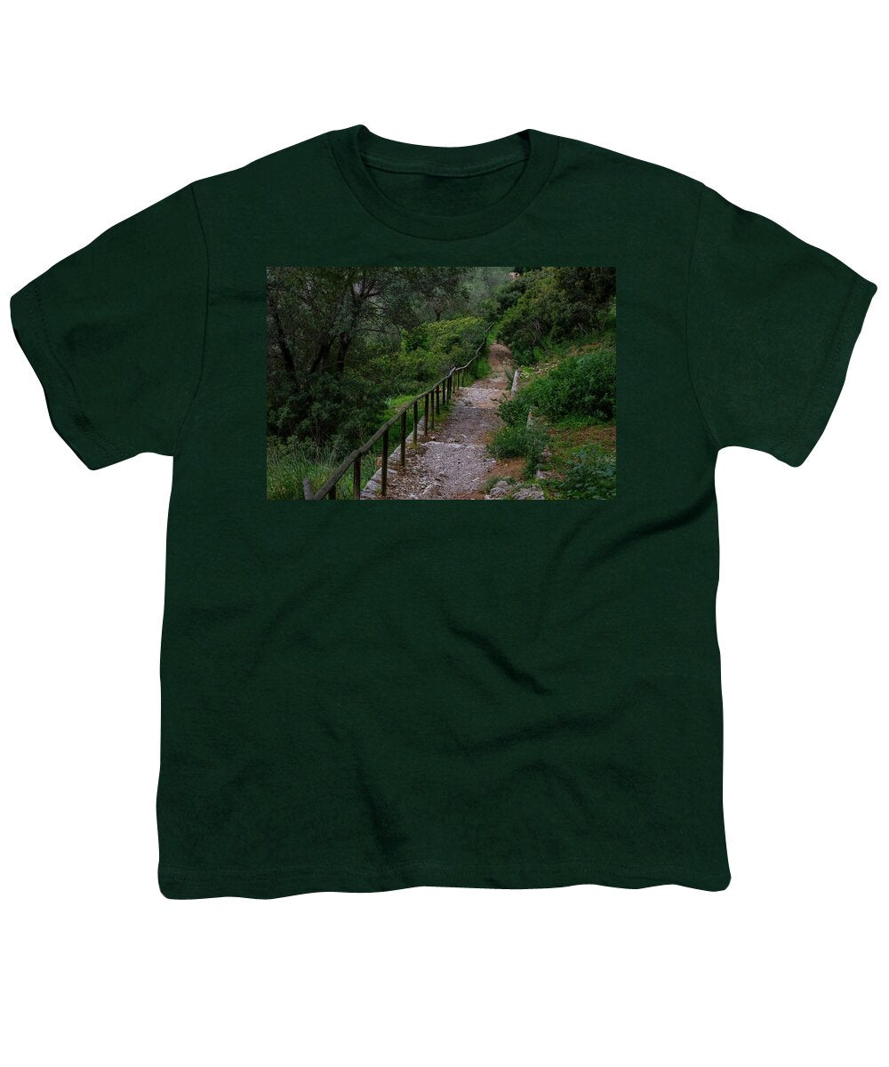 Hillside View from Spain Castle Gardens III - Youth T-Shirt