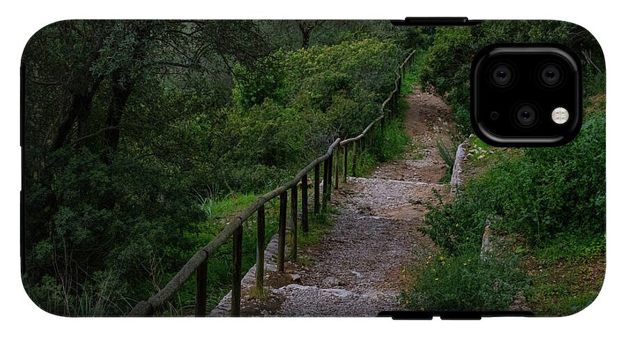 Hillside View from Spain Castle Gardens III - Phone Case
