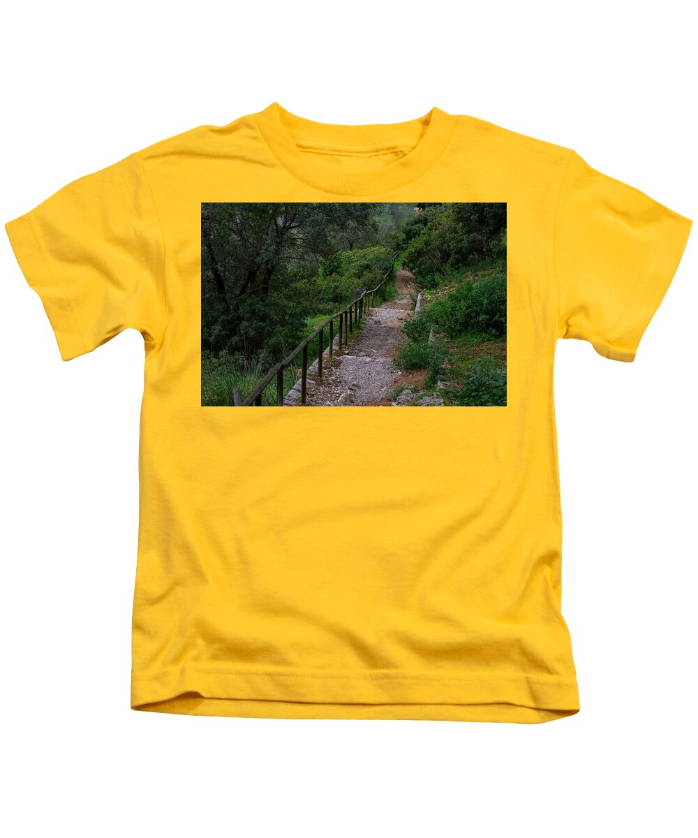 Hillside View from Spain Castle Gardens III - Kids T-Shirt