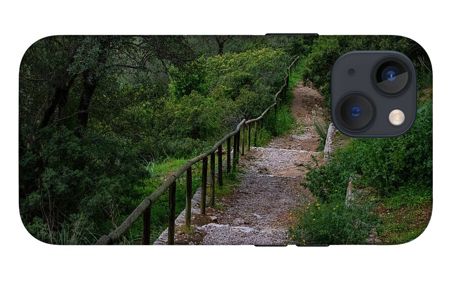 Hillside View from Spain Castle Gardens III - Phone Case