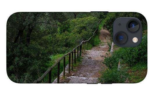 Hillside View from Spain Castle Gardens III - Phone Case