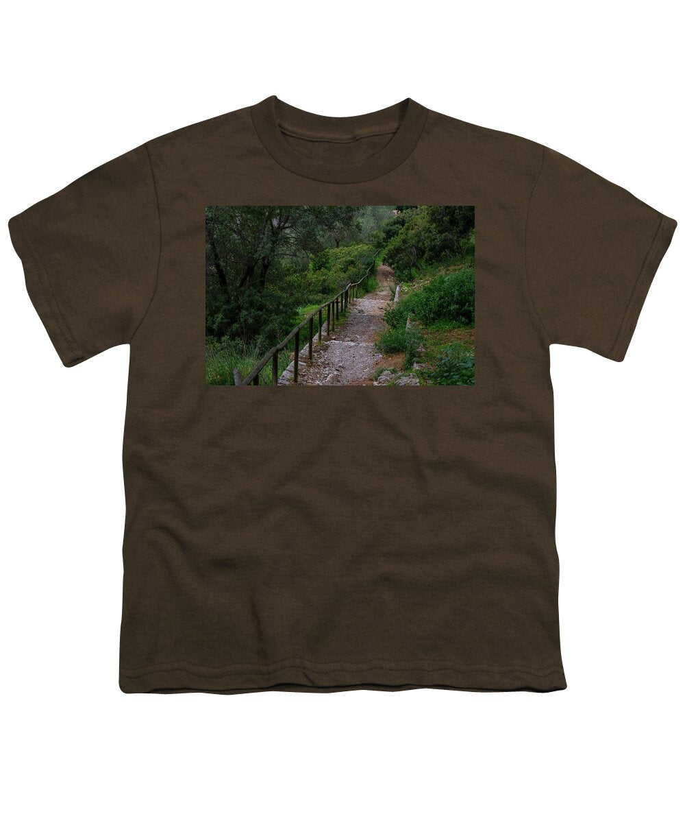 Hillside View from Spain Castle Gardens III - Youth T-Shirt