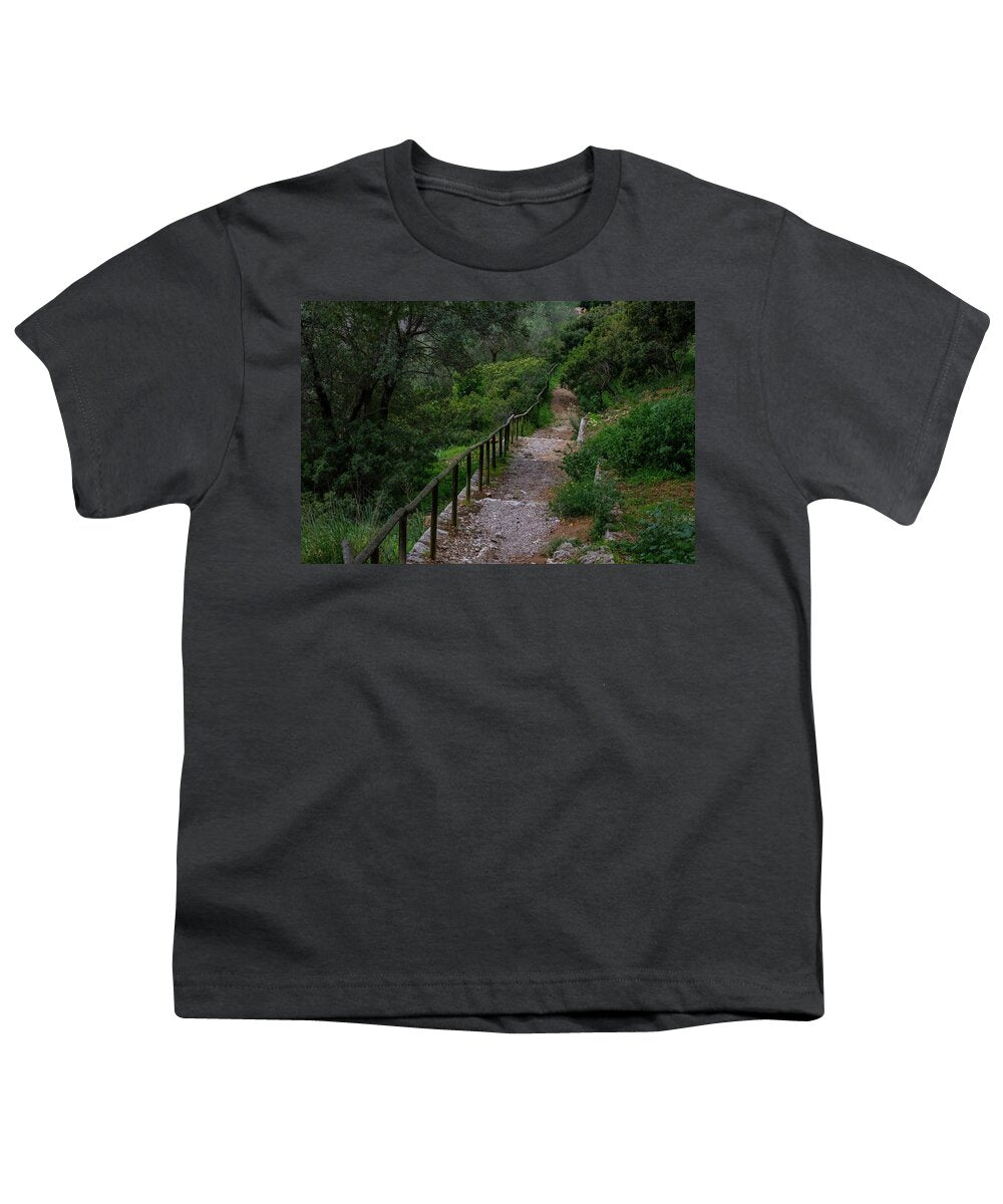 Hillside View from Spain Castle Gardens III - Youth T-Shirt