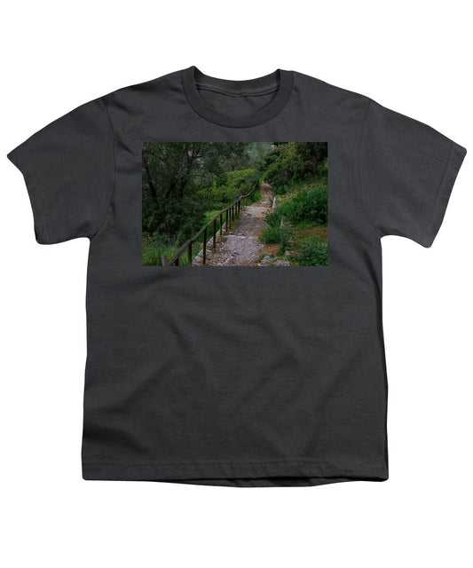 Hillside View from Spain Castle Gardens III - Youth T-Shirt
