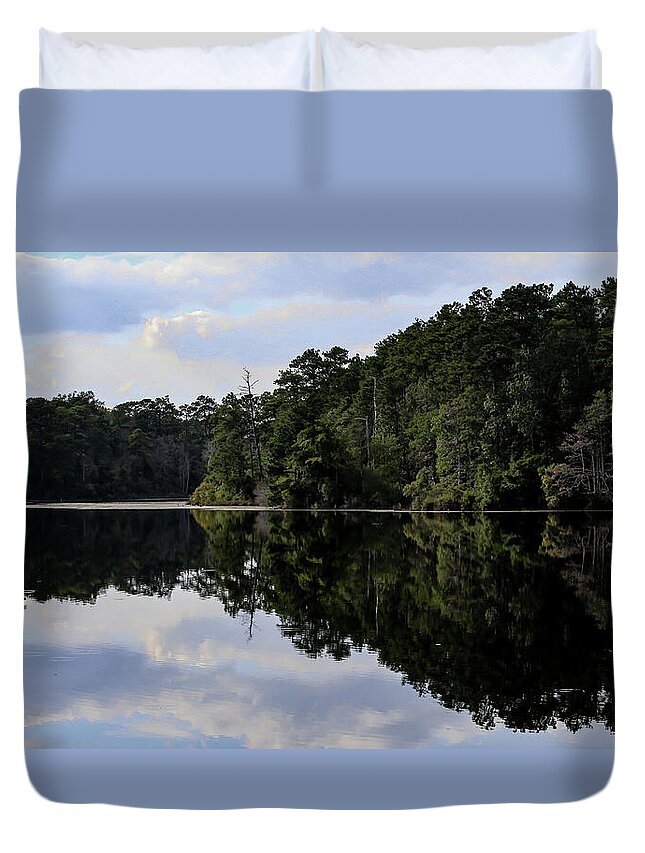 Lake Rim of North Carolina II  - Duvet Cover