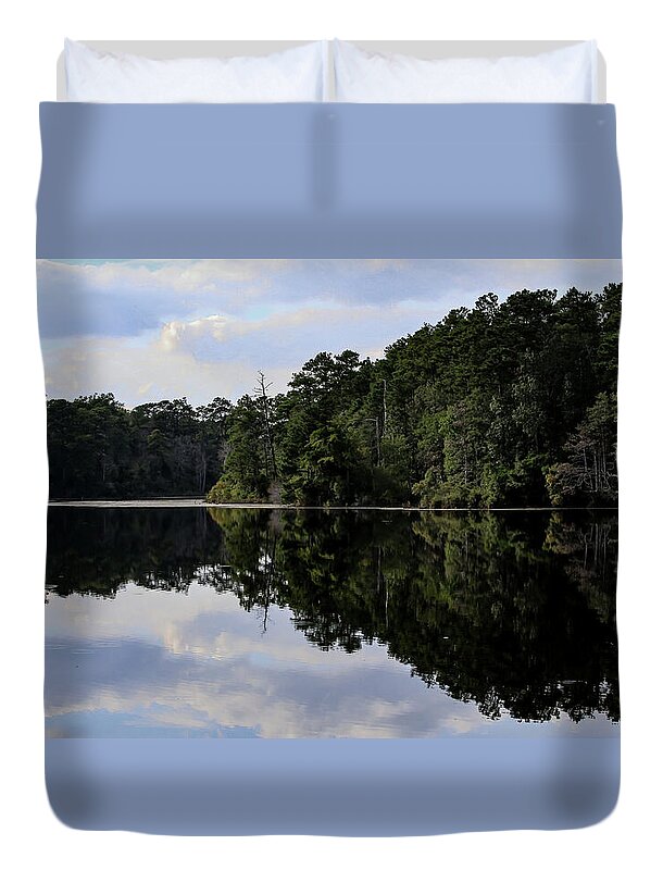 Lake Rim of North Carolina II  - Duvet Cover