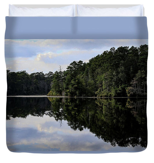 Lake Rim of North Carolina II  - Duvet Cover