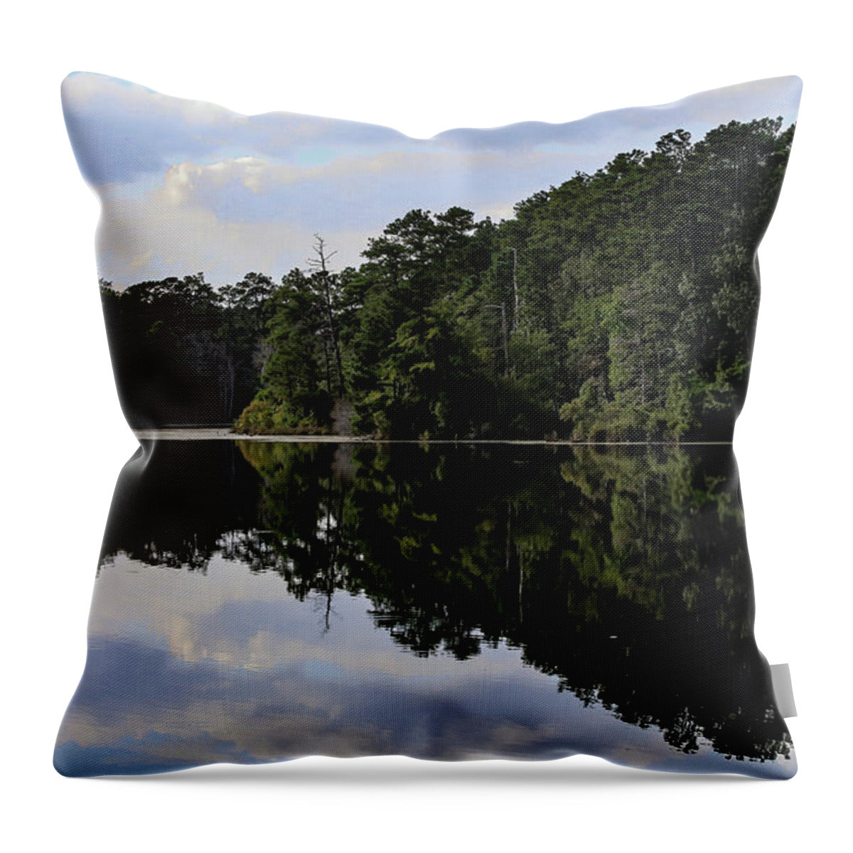 Lake Rim of North Carolina II  - Throw Pillow