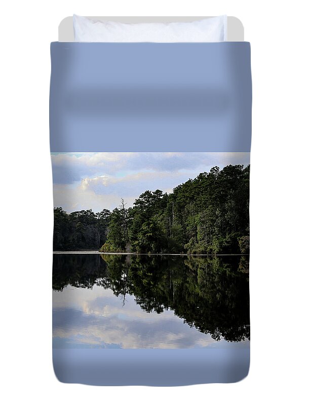 Lake Rim of North Carolina II  - Duvet Cover