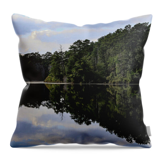 Lake Rim of North Carolina II  - Throw Pillow