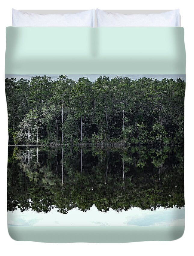 Lake Rim of North Carolina - Duvet Cover