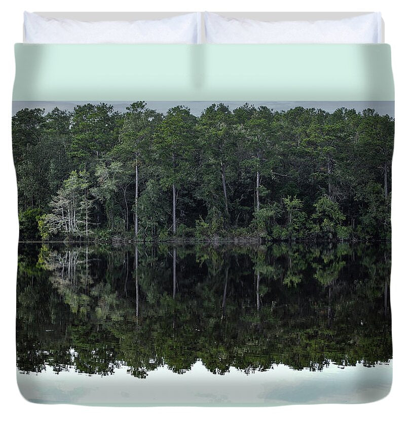 Lake Rim of North Carolina - Duvet Cover