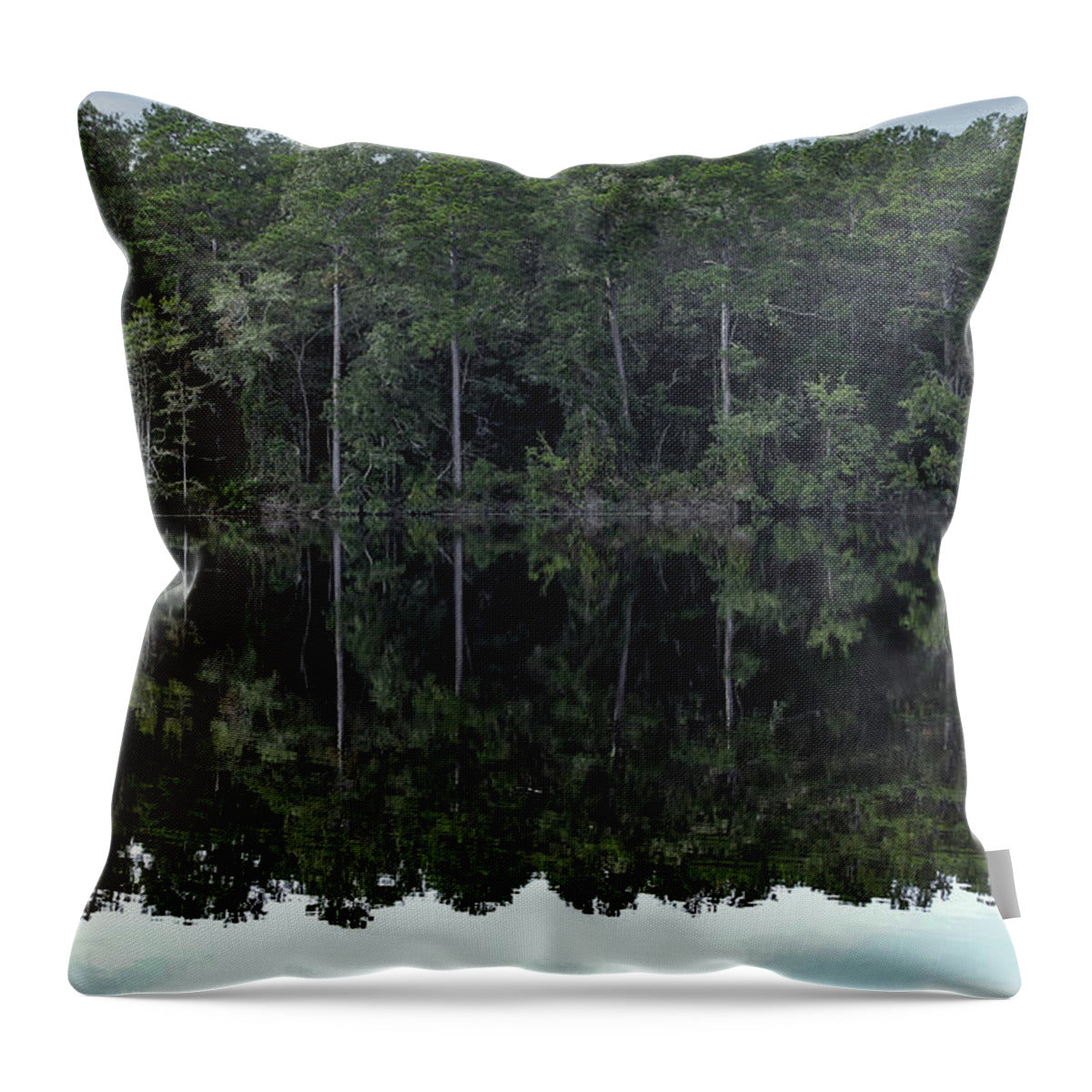 Lake Rim of North Carolina - Throw Pillow