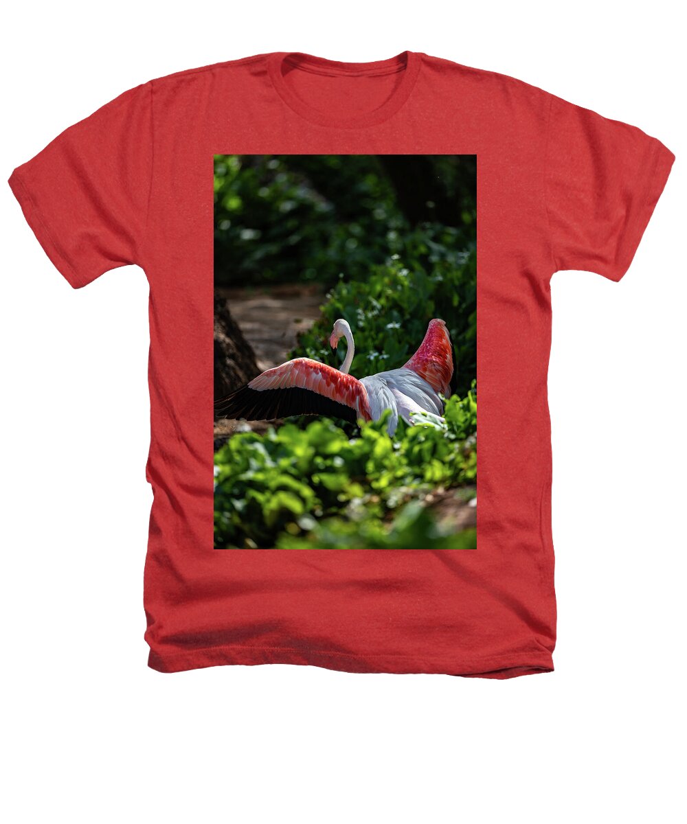 Reverse Fly Flamingo - Heathers T-Shirt