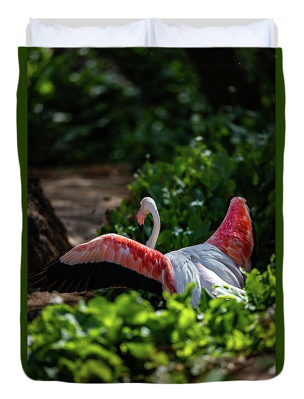 Reverse Fly Flamingo - Duvet Cover
