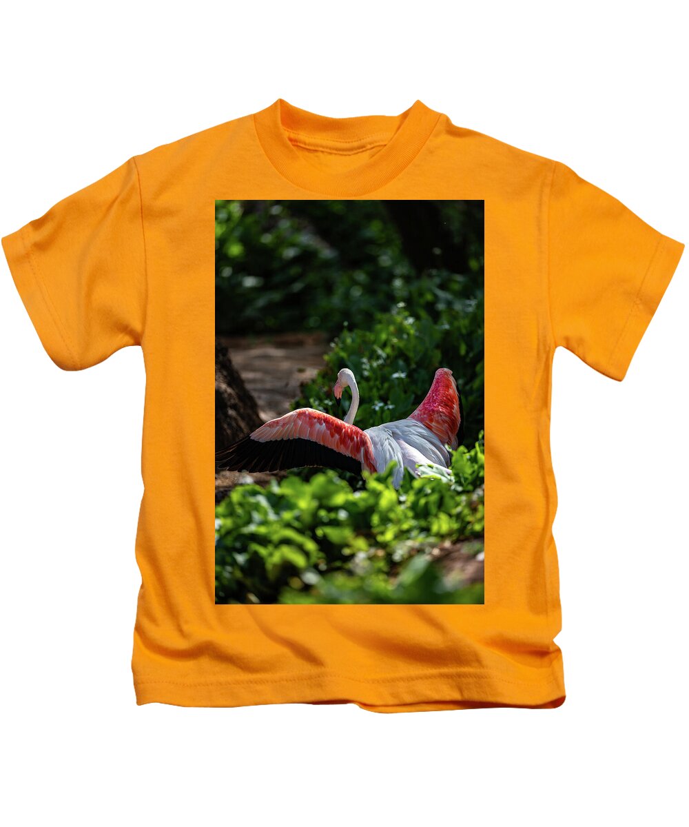 Reverse Fly Flamingo - Kids T-Shirt