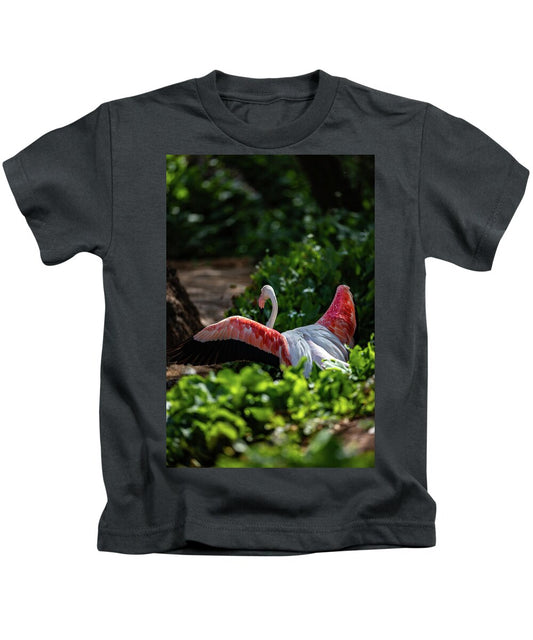 Reverse Fly Flamingo - Kids T-Shirt
