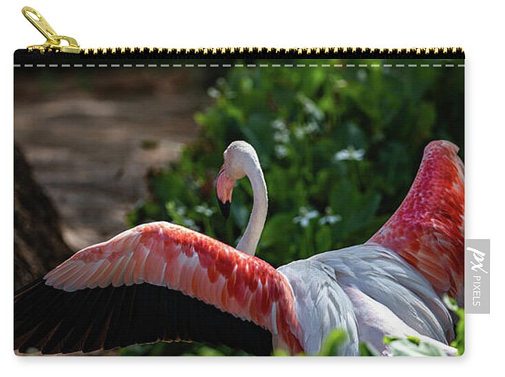 Reverse Fly Flamingo - Zip Pouch