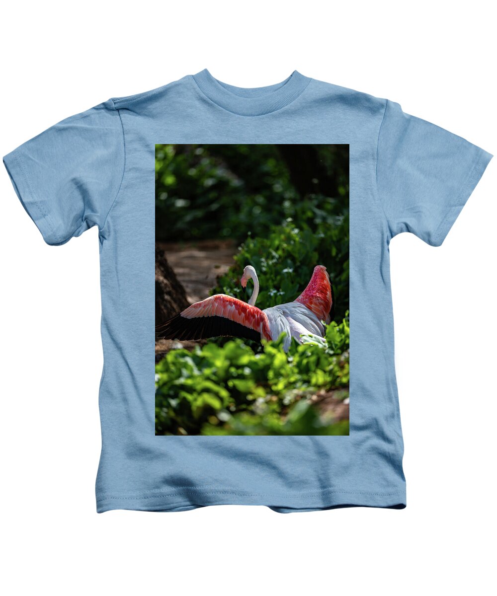 Reverse Fly Flamingo - Kids T-Shirt