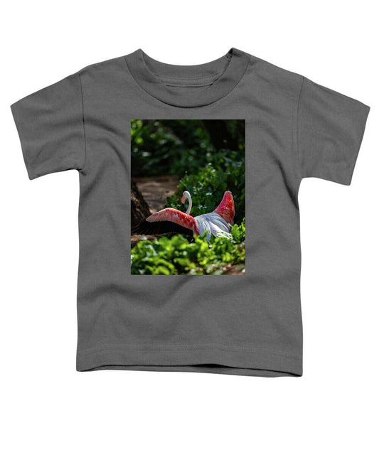 Reverse Fly Flamingo - Toddler T-Shirt