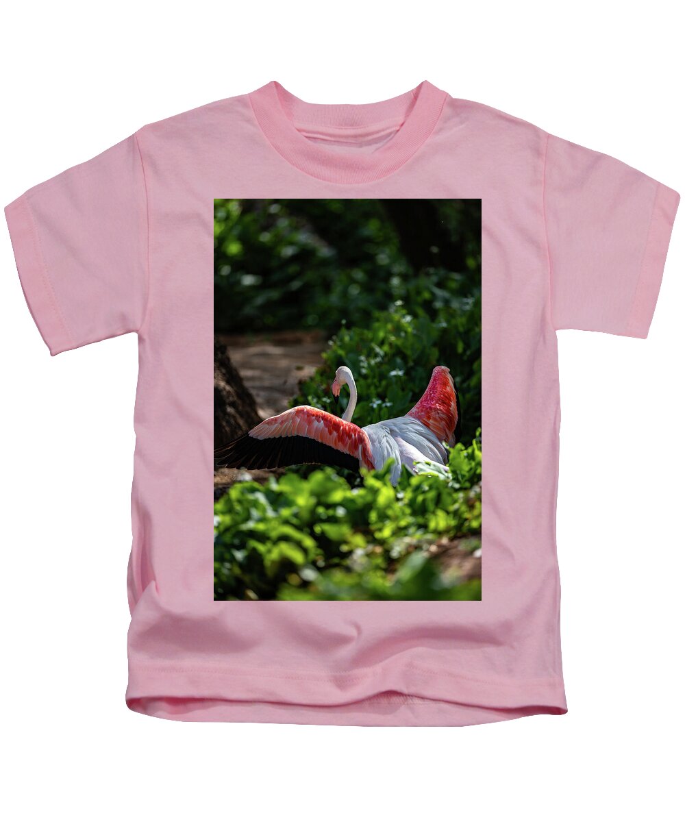 Reverse Fly Flamingo - Kids T-Shirt