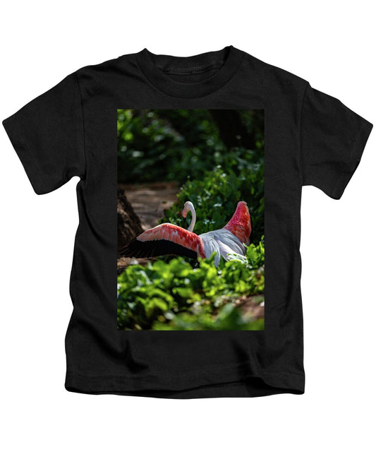 Reverse Fly Flamingo - Kids T-Shirt