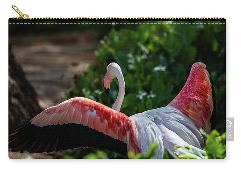 Reverse Fly Flamingo - Zip Pouch