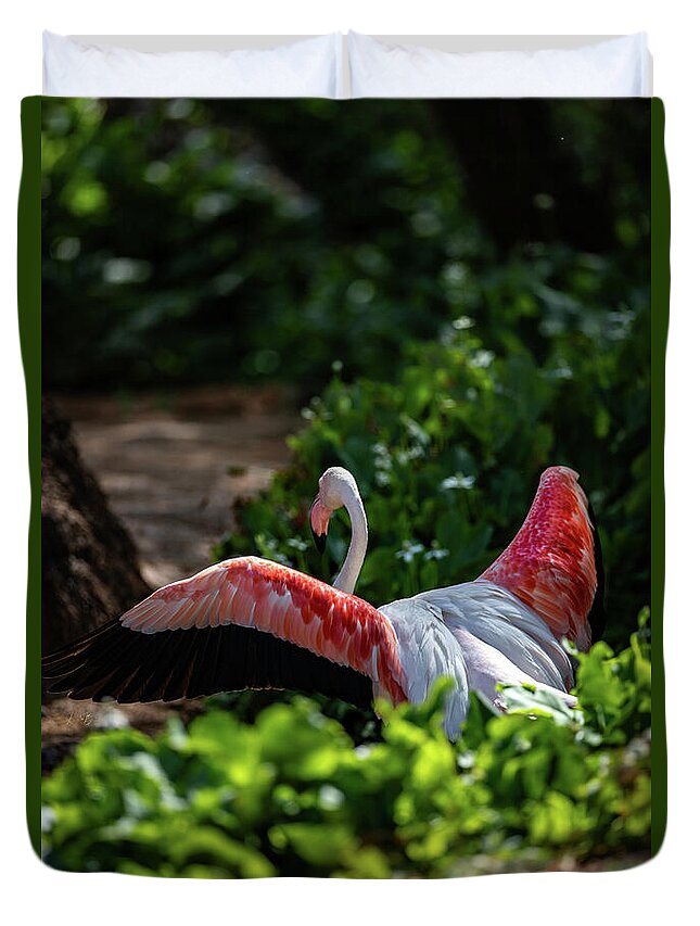 Reverse Fly Flamingo - Duvet Cover