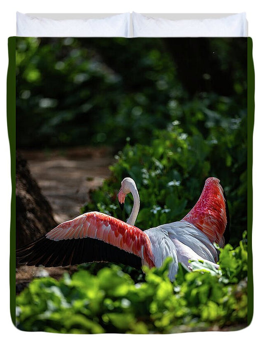 Reverse Fly Flamingo - Duvet Cover