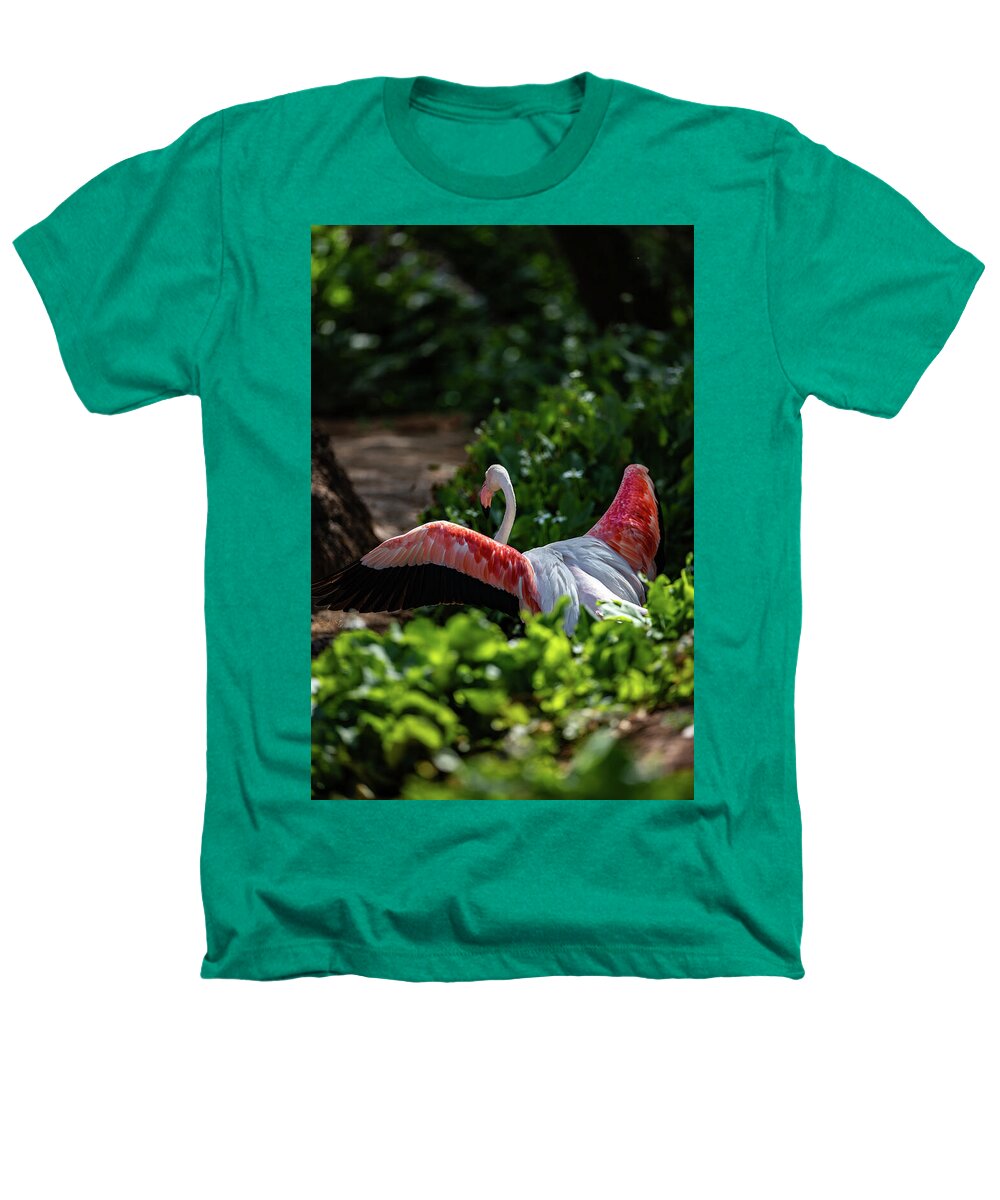 Reverse Fly Flamingo - Heathers T-Shirt