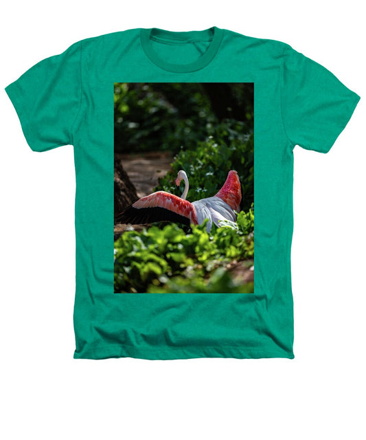 Reverse Fly Flamingo - Heathers T-Shirt