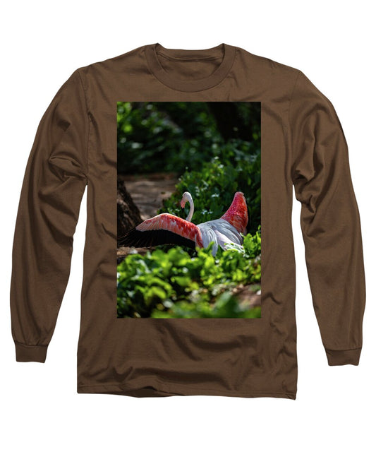 Reverse Fly Flamingo - Long Sleeve T-Shirt
