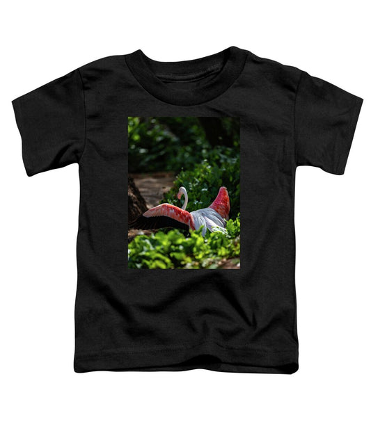 Reverse Fly Flamingo - Toddler T-Shirt