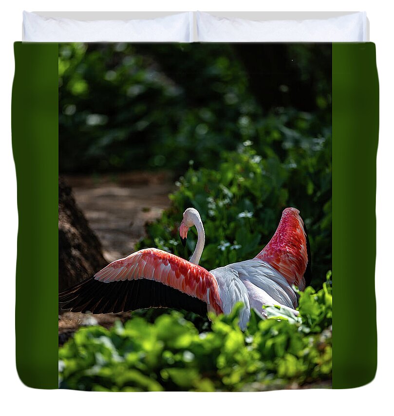 Reverse Fly Flamingo - Duvet Cover