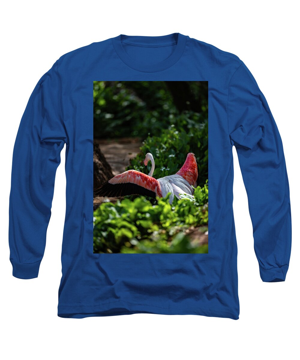 Reverse Fly Flamingo - Long Sleeve T-Shirt