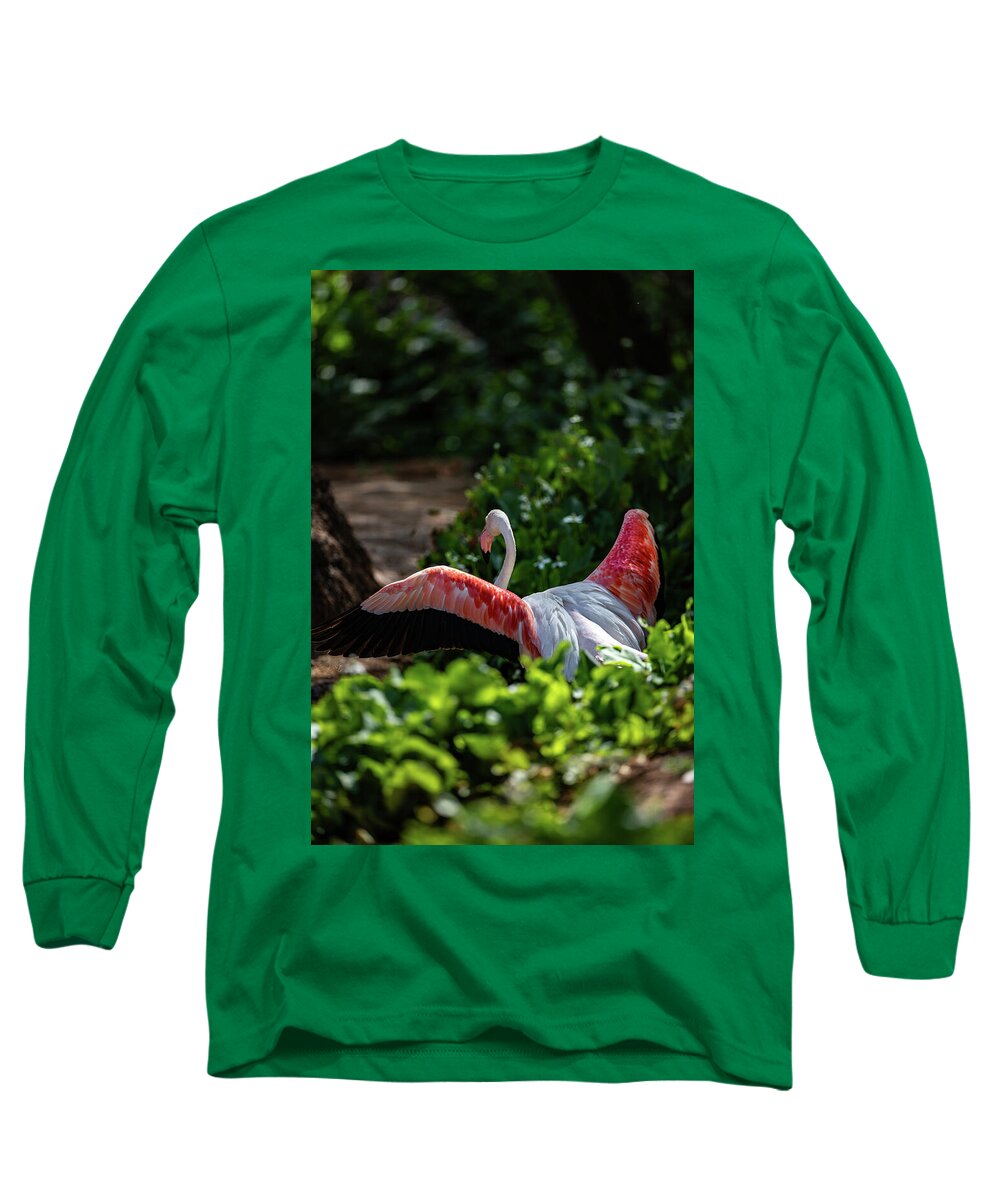 Reverse Fly Flamingo - Long Sleeve T-Shirt