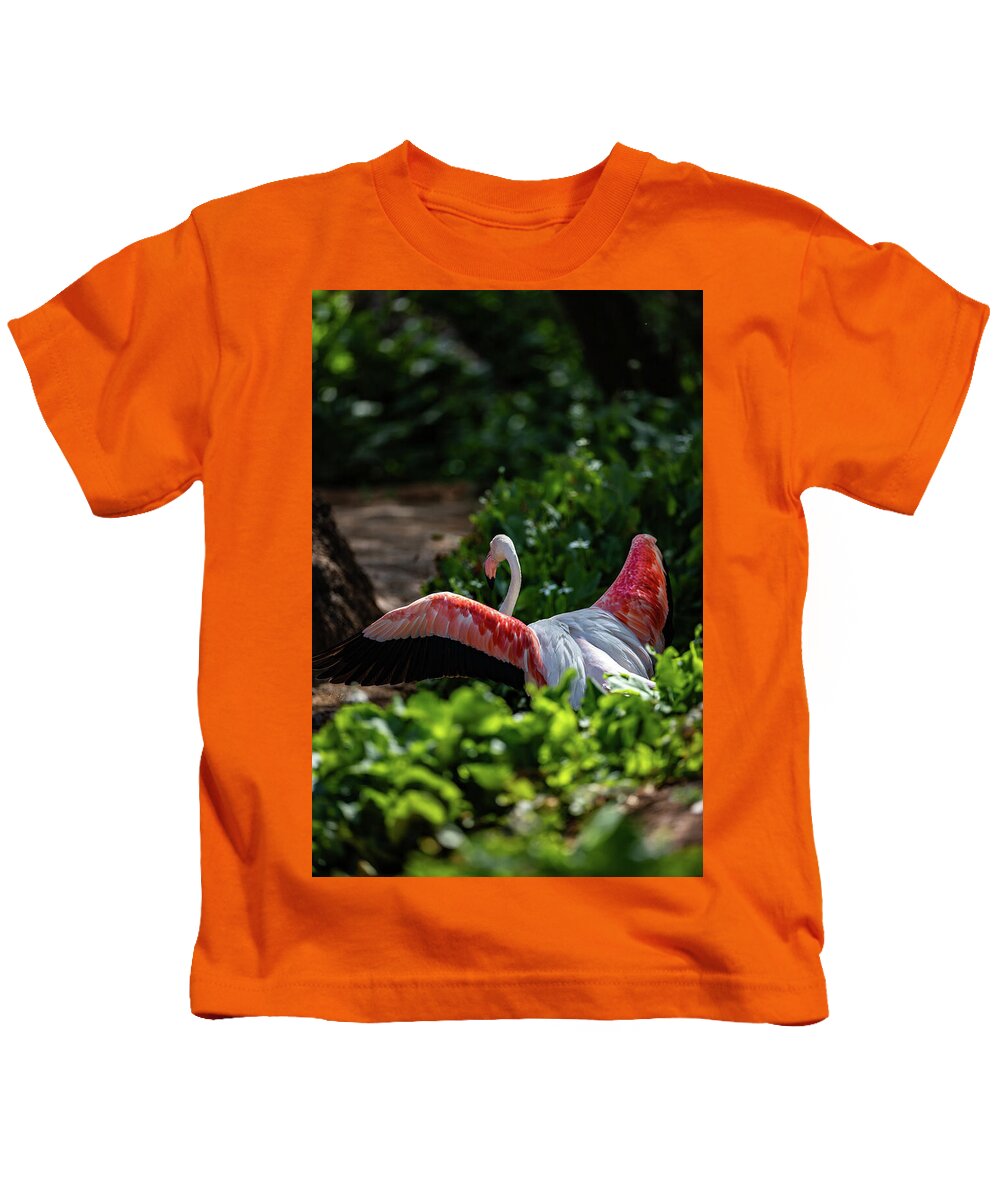Reverse Fly Flamingo - Kids T-Shirt