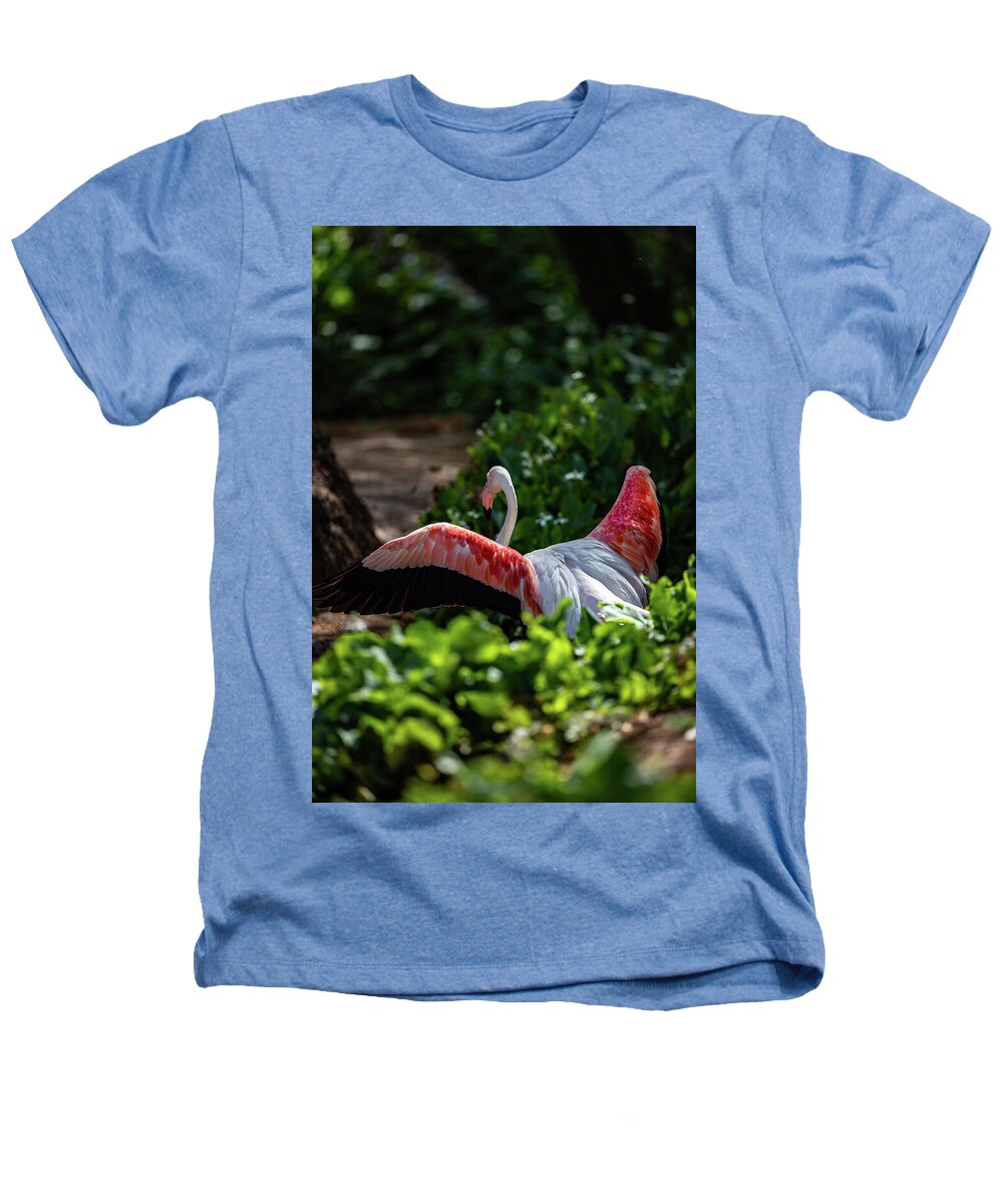Reverse Fly Flamingo - Heathers T-Shirt