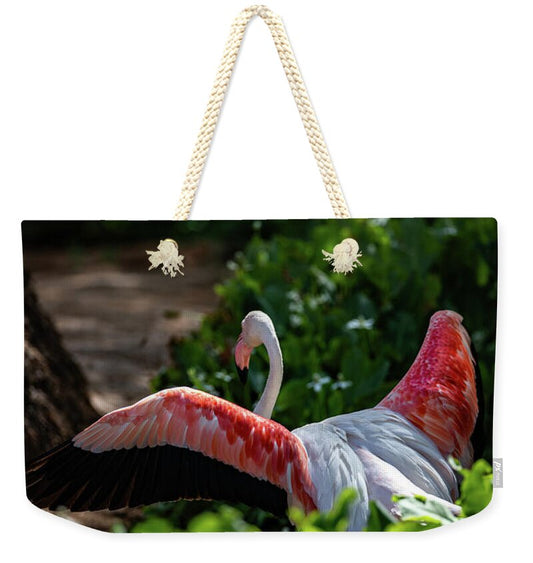 Reverse Fly Flamingo - Weekender Tote Bag