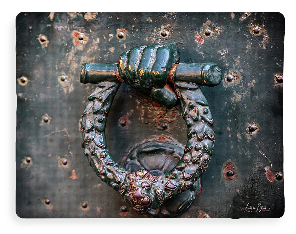Weathered Door Knocker Italy - Blanket