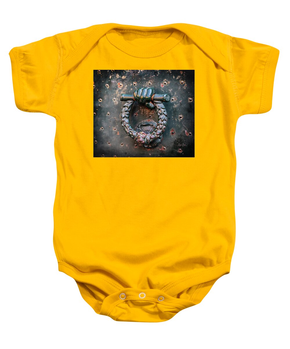 Weathered Door Knocker Italy - Baby Onesie