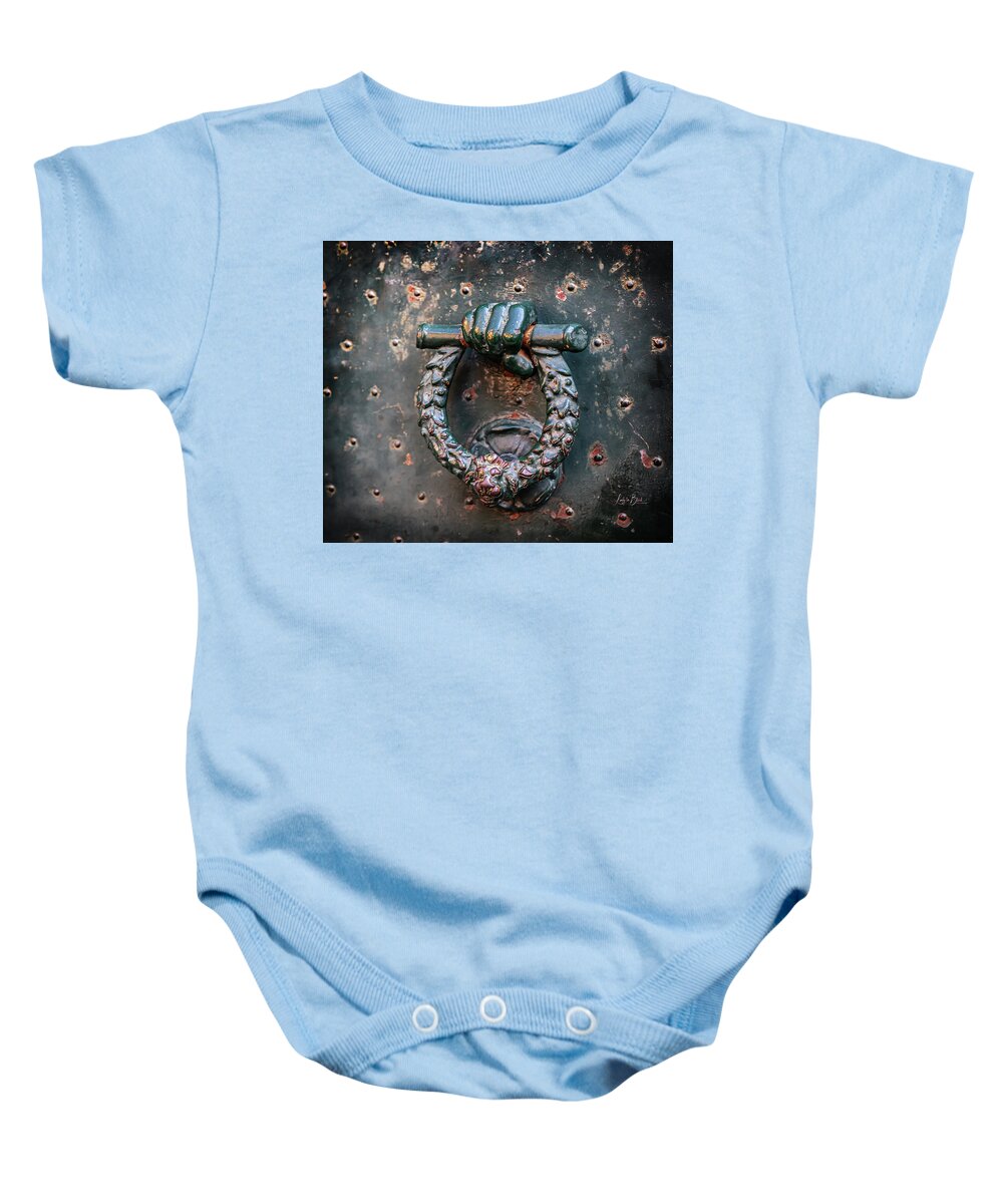 Weathered Door Knocker Italy - Baby Onesie