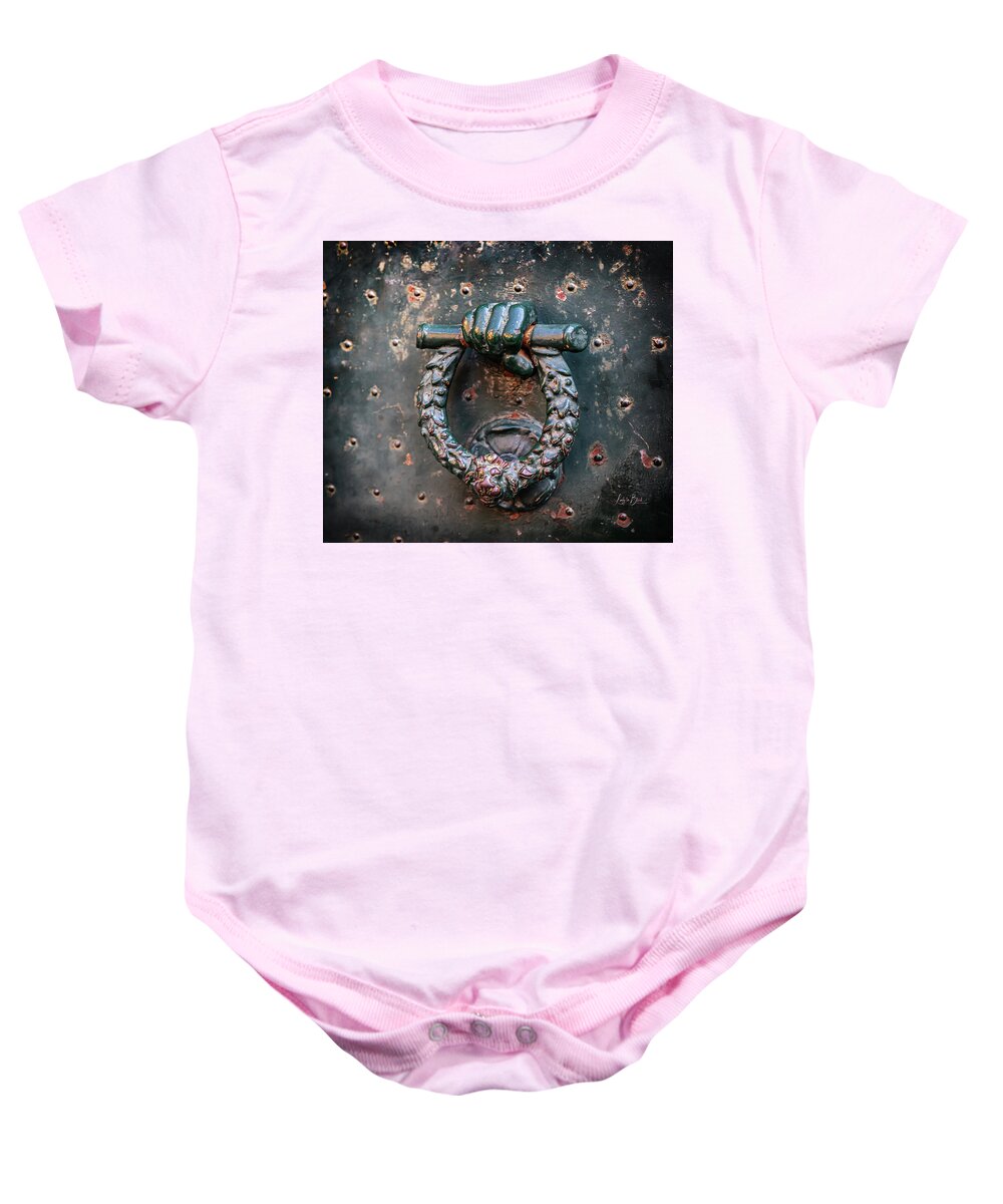 Weathered Door Knocker Italy - Baby Onesie