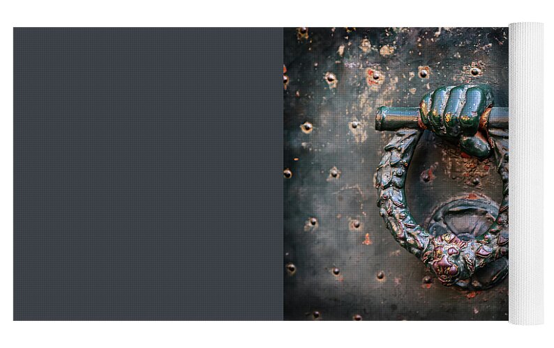 Weathered Door Knocker Italy - Yoga Mat